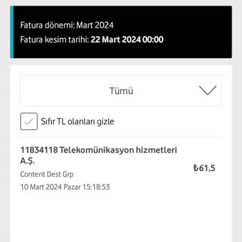 Dest Group 11834118 Telekomünikasyon Hizmetleri A. Ş Haksız Kazanç