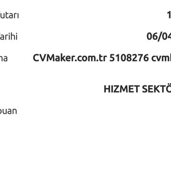 Cvmaker.com.tr Bilgim Olmadan Alınan Ücret İşlemi İptali