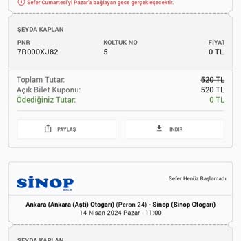 Obilet Sefer Saati Değişikliği Mağduriyeti