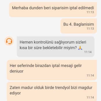 Trendyol Sipariş İptali Marketin Keyfine Kalmış