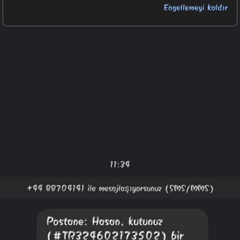 +44 88704141 Numaradan Kargo Geldi Mesajı