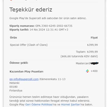 Google Play Supercell Clash Of Clans Neden İade Vermiyor?