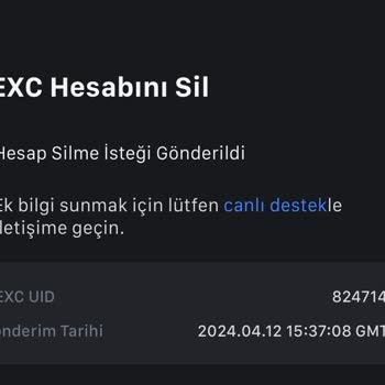 Mexc Hesap Kapatma İşlemi