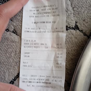 BİM'den Aldığım Çiğköfteden Yabancı Madde Çıkması