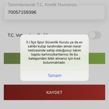 Passolig Bilet Alma Kısıtlaması