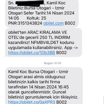Kamil Koç Otobüsümün Saatlerce Gecikmesi Mağduriyet Giderilsin.