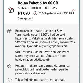 Vodafone Hediye Çeki Sorunu