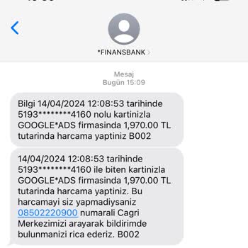 Google AdSense Kredi Kartımdan İzinsiz Çekim Sorunu