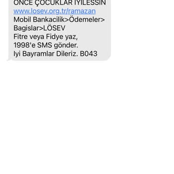 LÖSEV SMS Bilgi İptali