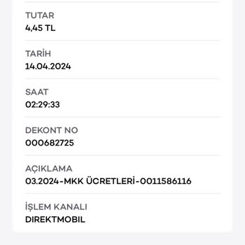 Akbank'ın MKK Ücreti Adı Altında Bilgim Olmadan Ücret Alınması