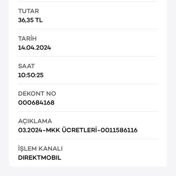 Akbank'ın MKK Ücreti Adı Altında Bilgim Olmadan Ücret Alınması