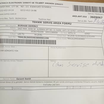 Hi-Level Televizyon Değişim Yapılmasını Arz Ederim