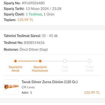 Öncü Döner Soğuk Yemek Ve Geç Servis Hayal Kırıklığı