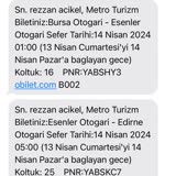 Metro Turizm Bilet İadesi Talebi