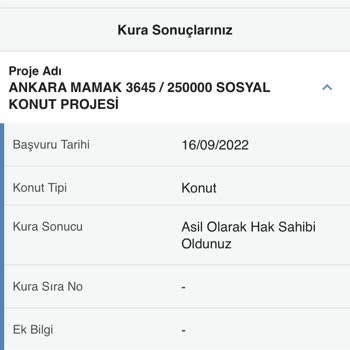 TOKİ Başvurusunda Asil Olarak Hak Kazandım