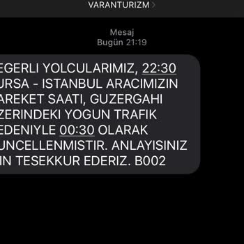 Varan Turizm Kusurlu Otobüs Ve İlgisiz Şoförle Yolculuk