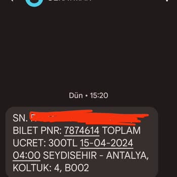 Özkaymak Turizm Habersiz Sefer İptali