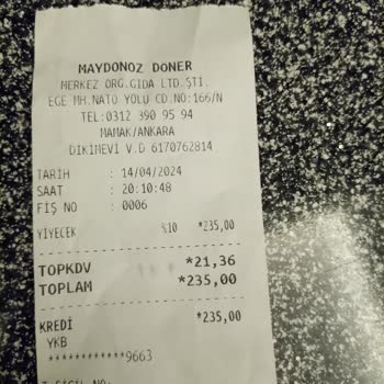 Maydonoz Döner Yanlış Sipariş Alınıyor