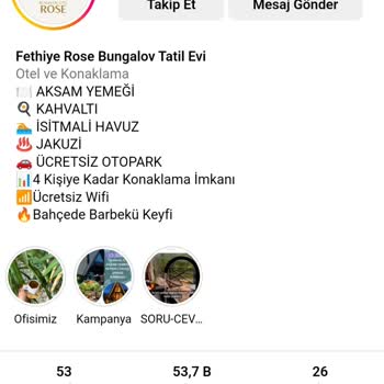 Rose Bungalov Fetiye Bungalov Olumsuz Yorumları Siliyor