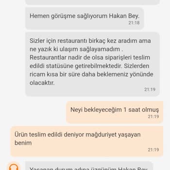 Trendyol Yemek Geciken Teslimat Ve İletişim Sorunları