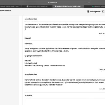 İsimtescil.net Kronik Destek Problemi