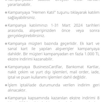 VakıfBank Yenilio Kampanyası Ekstre İndirimi Yapılmadı