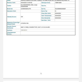 Samsung UE49N5300AU Ses Var Görüntü Yok
