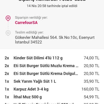 3saatte Gelmeyen Yemek Sepeti Siparişi