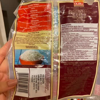 Duru Bulgur Duru Basmati Pirinç Pilav Bozuk Koku