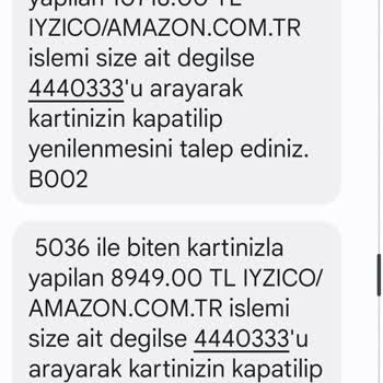 Amazon Kredi Kartımdan Bilgim Dışında İşlem