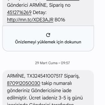 Armine Ücret İadesinin Yapılmasını İstiyorum