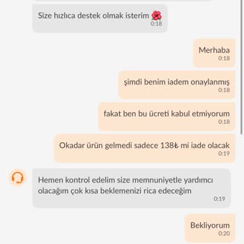 Popeyes (İstiklal Ümraniye) Eksik Ürün Gelmesine Rağmen İadem Olmadı