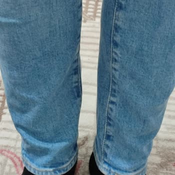 212 AVM Mavi Paça Dönük Pantolon