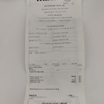 212 AVM Mavi Paça Dönük Pantolon