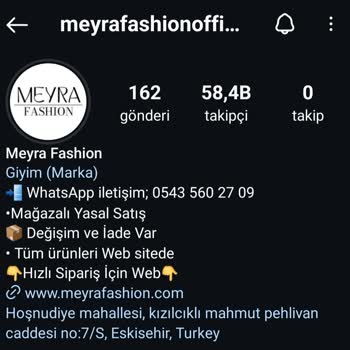 Meyra Fashion Instagram Üzerinden Aldatılma