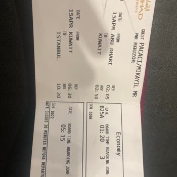 Etihad Havayolları Etihad Bilet Değişikliği