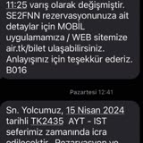 THY Kendiliğinden Bilet İptali