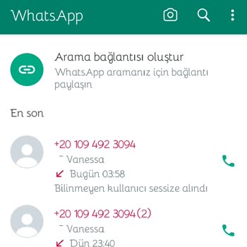 WhatsApp Cevapsız Çağrı