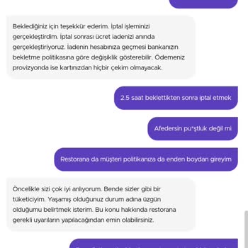 Getir Yemek 2.5 Saat Bekletip Siparişi İptal Ediyor