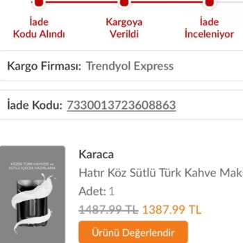 Trendyol Karaca Hatır Kahve Makinesi