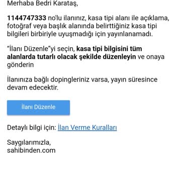 Sahibinden.com İlanınızı Keyfi Yayından Kaldırıyor
