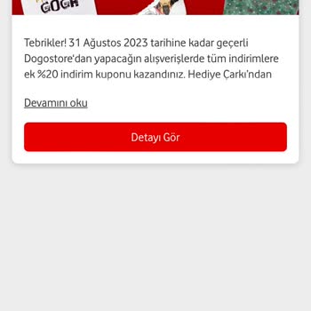 Vodafone Haftalık Çarkta Tekrarlayan Dogo Store Kampanyası Sorunu!
