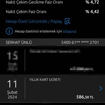 Yapı Kredi Bankası Yıllık Kart Aidatı