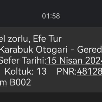 Efetur Müşteri Temsilcisi Açmıyor.