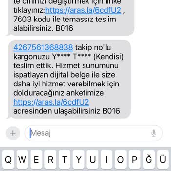 Aras Kargo Teslim Edilmeyen Ürün