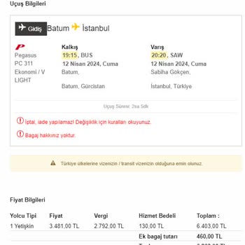 Ucuzabilet Ek Bagaj Mağduriyeti