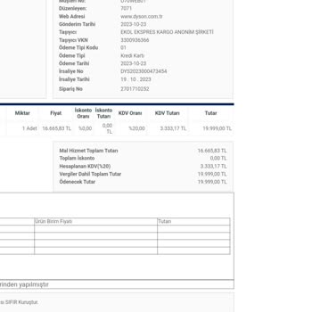 Yeni Satın Alınan Dyson V12 Problemleri