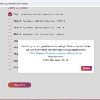 Aydem Perakende Kredi Kartı İle Tek Çekim Ödeme Almıyorlar