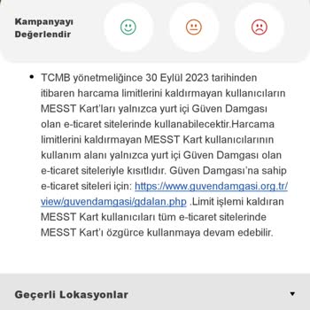Messt Kart Ve LCW Espark Şubesi Nakit İade