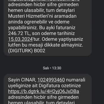 Digiturk İstenmeyen Üyelik Ve Fatura Mağduriyeti